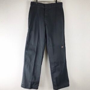 Dickies Loose Fit Double Knee Work Pants Straight Leg High Rise Charcoal 33x32